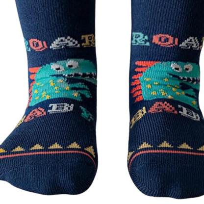 🦖 Dinosaur-Printed Socks Set for Kids & Babies - 5 Pairs 🧦