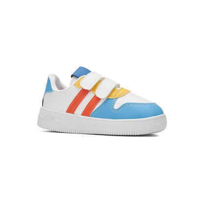 KidsKiddy™ - 👟 Daily Unisex Kids Sneakers - Dual-Striped with Velcro Fastening 🌈