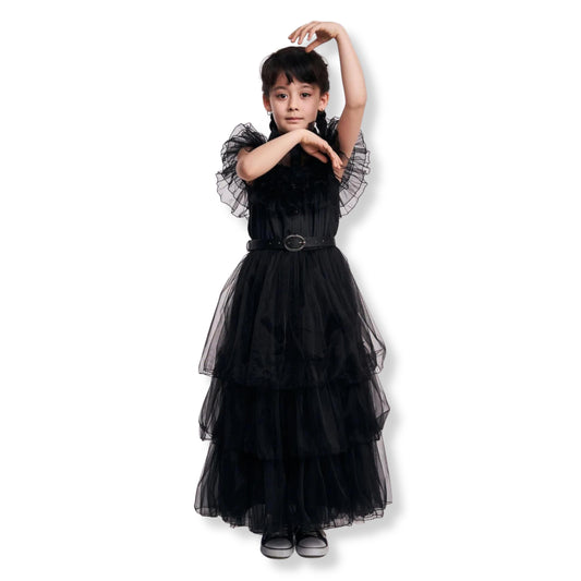 KidsKiddy™ - Exclusive Wednesday Ball Gown for Year-End Ball & Halloween Party
