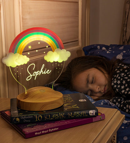 Personalized Rainbow Night Light for Kids